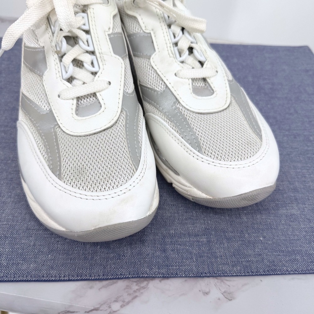 SAS Tour Mesh Women's 9.5M Walking Shoes White Silver Lace Up Comfort Leather - Picture 5 of 10